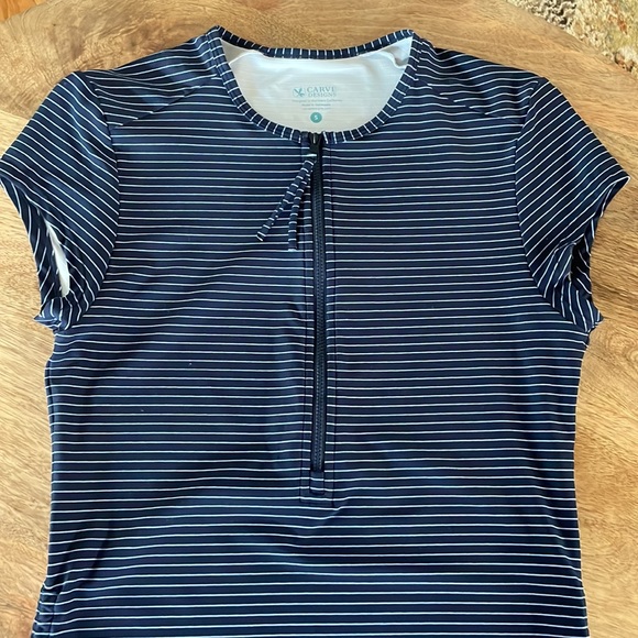 Navy Striped Rashguard - Picture 2 of 5